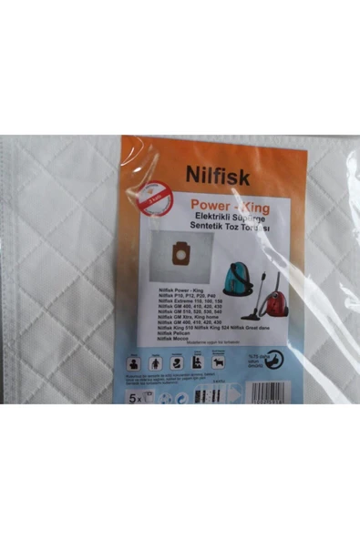 Nilfisk King Home Elektrikli Süpürge Sentetik Toz Torbası (5 Adet) ürün görseli 1