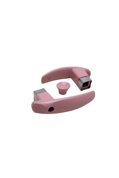 FAMOUS Kare Akdeniz Pembe Çaydanlık Kulp Seti Demlik Kulp Seti Ve Tutacak Seti ürün görseli 1