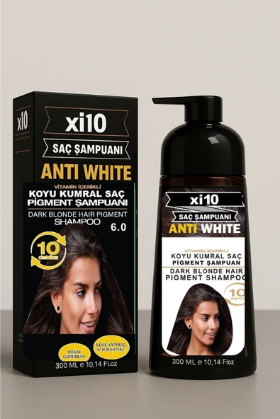 xi10 Beyaz Kapatıcı Şampuan (Koyu Kumral 6.0 ) Saç Beyaz Kapatan Şampuan (Beyaz Saçlar İçin) 300 ml. ürün görseli 1