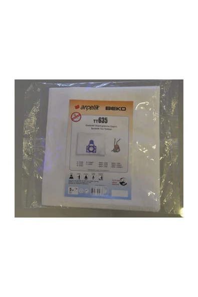 Beko Arçelik- Tt635- S6350-s6355-s6360- Elektrikli Süpürge Torbas Elyaf 10 Adet ürün görseli 1