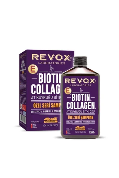 REVOX Biotin & Collagen At Kuyruğu Bitki Özlü Saç Bakım Şampuanı ürün görseli 1