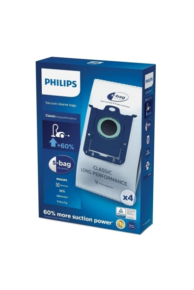 Philips S-bag Toz Torbası Mavi ürün görseli 1