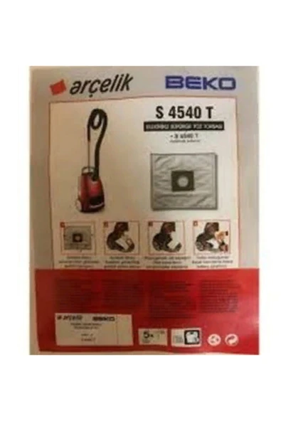 Arçelik Beko S 4540 T Elektrikli Süpürge Toz Torbası Bez 10 Adet ürün görseli 1