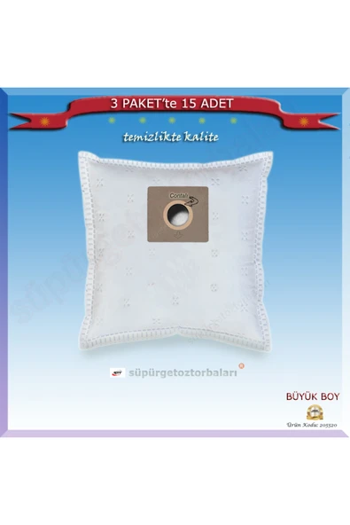 Arçelik S 4250 A Süpürge Toz Torbası 15 Adet 205520 ürün görseli 1
