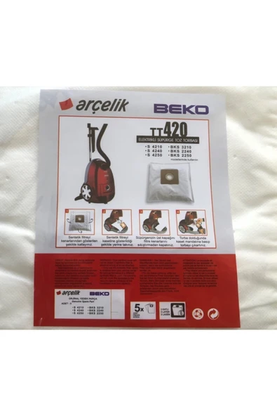 Arçelik S 4240 15 Adet Toz Torbası 01 - Resim 2