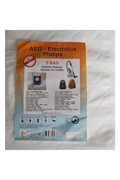 Philips Aeg-electrolux- S Bag Serileri Toz Torbası 20 Adet ürün görseli 1