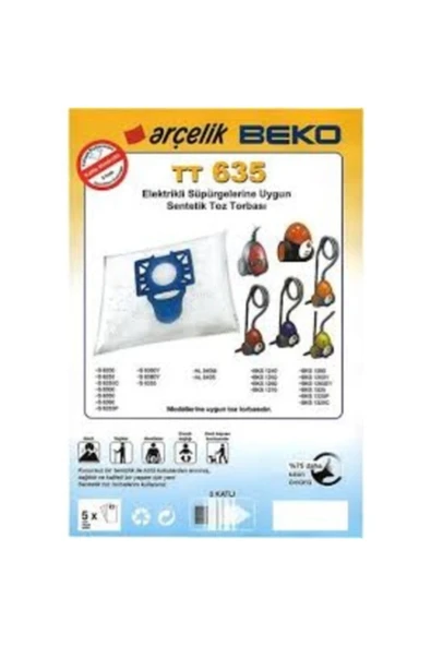 Arçelik - Beko Tt 635 Toz Torbası 20 Adet ürün görseli 1