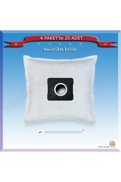 Arçelik S 4018 Kelebek Süpürge Toz Torbası 20 Adet 201120 ürün görseli 1