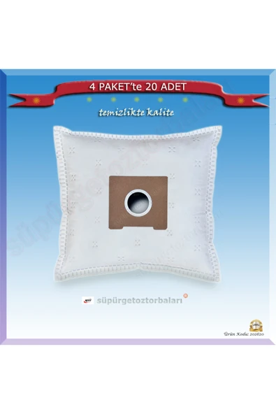 Beko Bks 9530 Süpürge Toz Torbası 4 Pakette 20 Adet ürün görseli 1