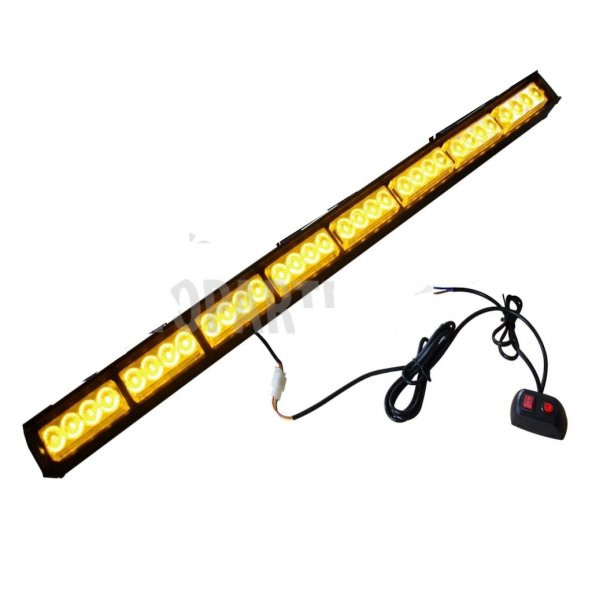 OTO KURTARICI + İŞ MAKİNASI ÇAKAR LAMBA 32 LED 90X4 CM SARI 5 FON ürün görseli 1