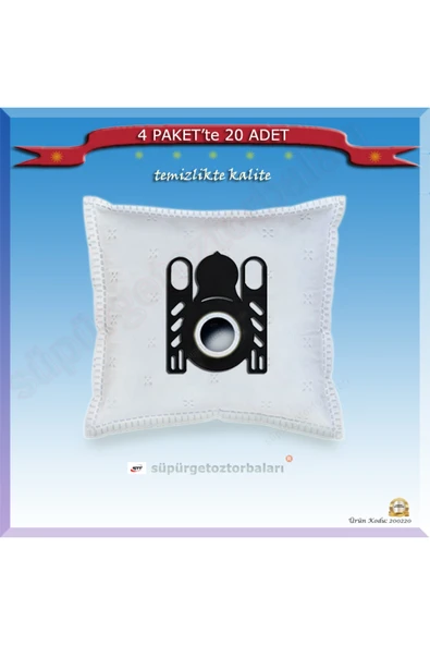 Beko Bks 9537 Y Süpürge Toz Torbası 4 Pakette 20 Adet ürün görseli 1