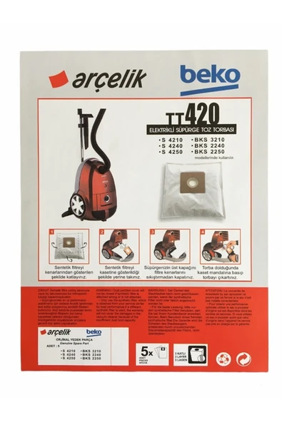 Beko Trb 5986 B Süpürge Toz Torbası 15 Adet Filtre Hediye ürün görseli 1