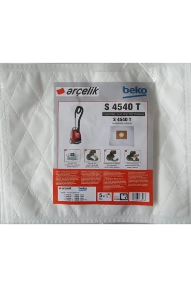 Arçelik Beko S 4540 T Elektrikli Süpürge Toz Torbası Bez 20 Adet ürün görseli 1