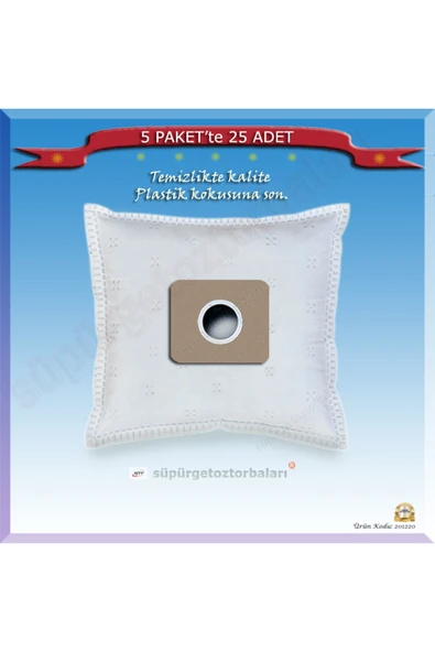Arçelik S 4016 Kelebek Süpürge Toz Torbası 25 Adet 201220 ürün görseli 1