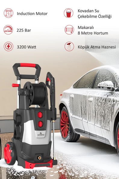 Gaptools Yıkama Makinesi İndüksiyon Motorlu 225 Bar GP3200AC ürün görseli 1