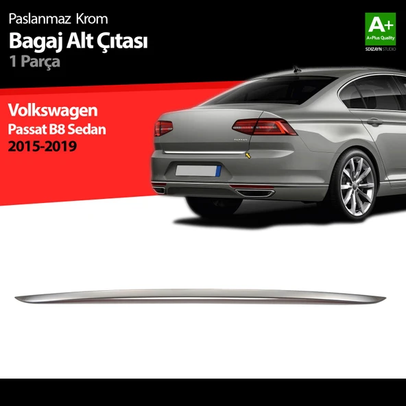 VW Passat B8 Krom Bagaj Alt Çıtası 2015 2016 2017 2018 2019 ürün görseli 1