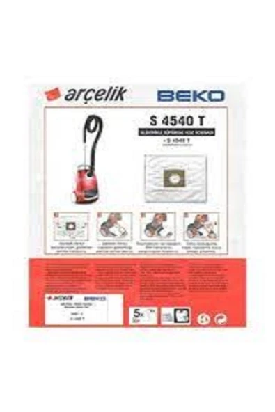 Arçelik 4540 Süpürge Sentetik Toz Torbası Ebad 20x20 Adet 30 ürün görseli 1