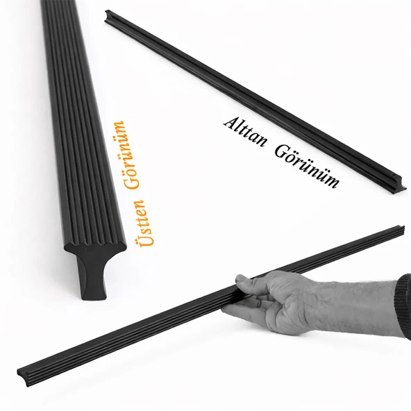 FOÇA Mat Siyah Çekmece Kulp 992 mm Uzun Dolap Kulpu Modern Şerit Tasarım Mutfak Banyo Mobilya Kulpu ürün görseli 1