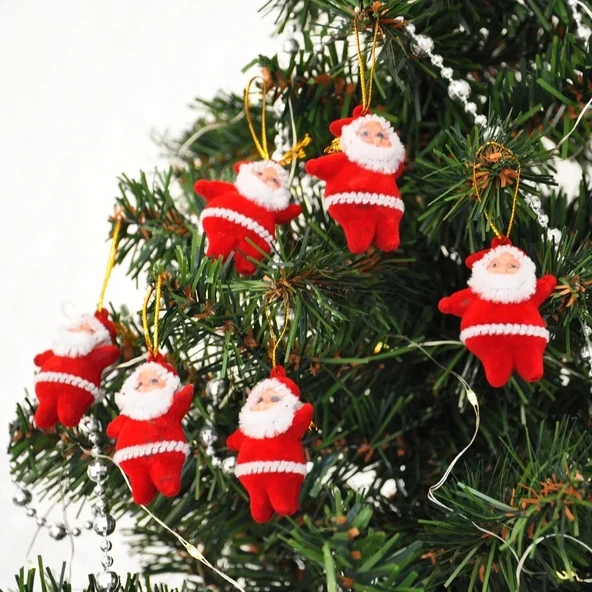 Yılbaşı Ağaç Süsü Noel Baba 6'lı ürün görseli 1