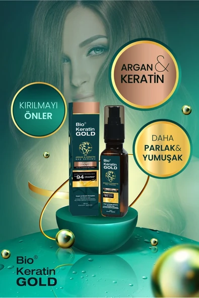 Bio Keratin Gold Argan & Keratin Yağlı Saç Serumu 100 Ml ürün görseli 1