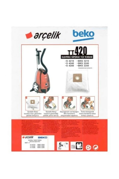 Arçelik Trb 3982 A 800 W Süpürge Toz Torbası 20 Adet ürün görseli 1