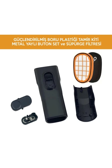 Philips XC 7043 Speed Pro Max Dikey Süpürge Boru Tamir Kiti , Metal Yaylı Buton ve Filtre ürün görseli 1