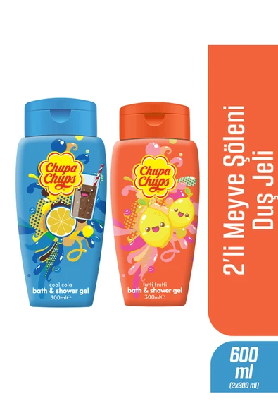 Chupa Chups Banyo Ve Duş Jeli Cola Ve Tutti Meyveli 2X300ML ürün görseli 1