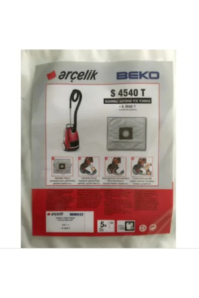 Arçelik Beko S 4540 T Elektrikli Süpürge Toz Torbası Bez 20 Adet ürün görseli 1