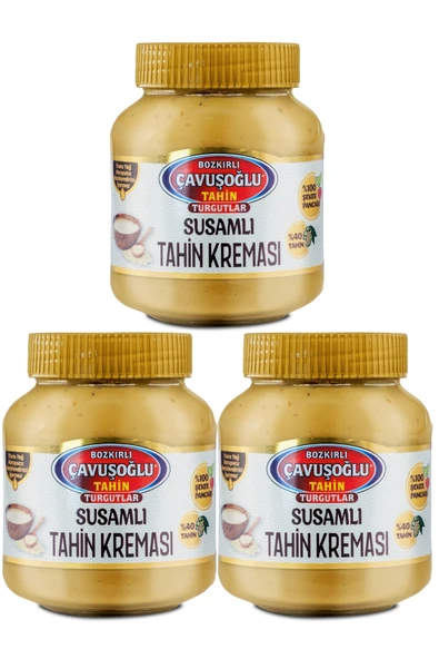Bozkırlı Çavuşoğlu Çavuşoğlu Susamlı Tahin Kreması 330 gr x 3 Adet ürün görseli 1