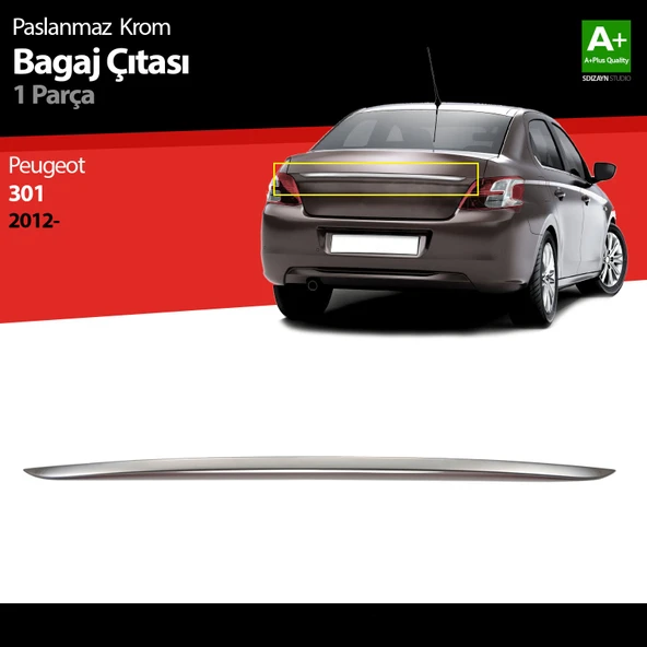 Peugeot 301 Krom Bagaj Çıtası 2012 2013 2014 2015 2016 2017 ürün görseli 1