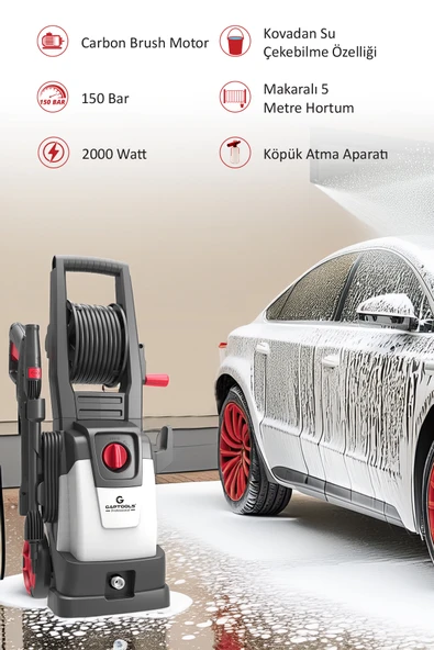 Gaptools Yıkama Makinesi Basınçlı 150 Bar GP2000DC ürün görseli 1