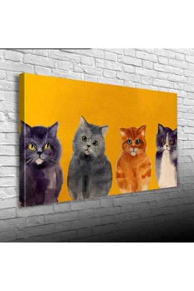 Yavru Kediler Canvas Tablo (60x120) ürün görseli 1
