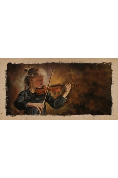 Kemancı Kız Canvas Tablo (60x120) - Resim 2