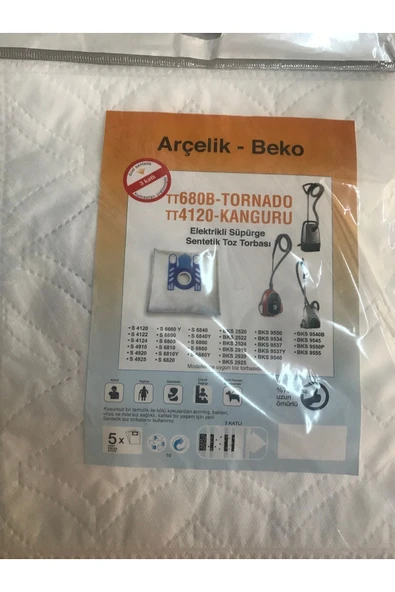 Ölmezler Arçelik-beko Tt680 Elektirikli Süpürge Toz Torbası ürün görseli 1