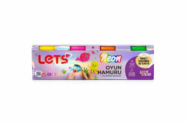 LETS 4 RENK NEON OYUN HAMURU 440 G - Resim 2