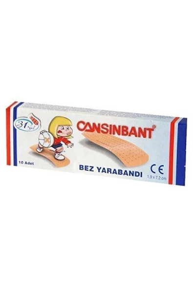 CANSIN BANT Cansınbant Bez Yarabandı 10'lu 10 Paket (100 Adet) Cans10 ürün görseli 1