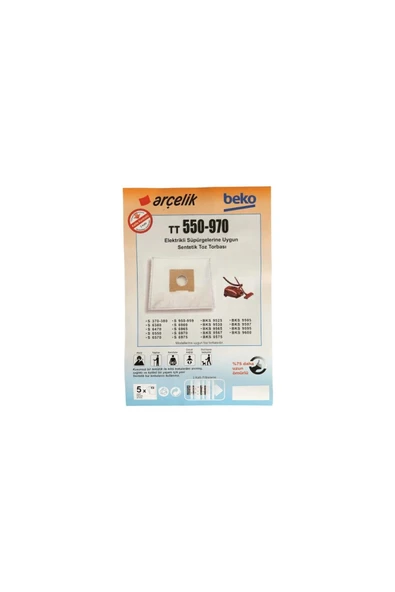 Arçelik ARÇELİK TT550 TT970 10 ADET TOZ TORBASI - Resim 2