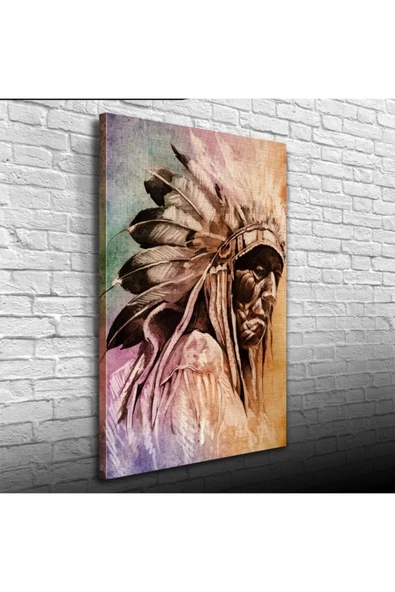 Redskin Kızılderili Canvas Tablo (50x70) ürün görseli 1