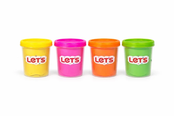 LETS 4 RENK NEON OYUN HAMURU 440 G - Resim 3