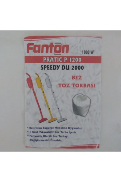 Fantom Dik Süpürge Torbası 10 Adet ORİJİNAL GRİ RENK - Resim 2