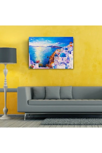 Santorini Canvas Tablo (50x70) - Resim 3