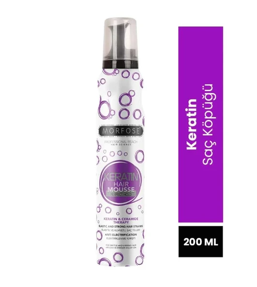 MORFOSE SAÇ KÖPÜĞÜ 200ML KERATİN MOR ürün görseli 1