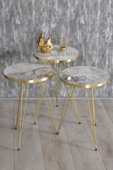 Zigon Sehpa Gold Efes Tel 1043 - Resim 2
