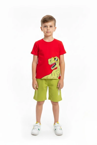 Dinozor Baskı Erkek Çocuk Takım ürün görseli 1