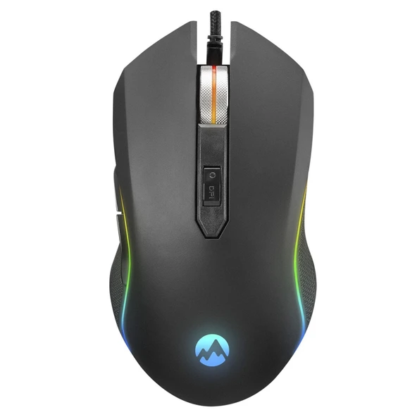 Everest SM-F09 Titanio USB 7200DPI Rgb Ledli Oyuncu Mouse ürün görseli 1