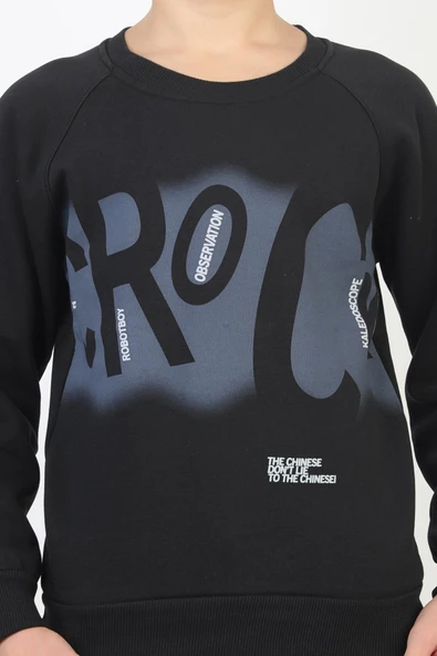 Baskılı Erkek Çocuk Sweatshirt - Resim 3