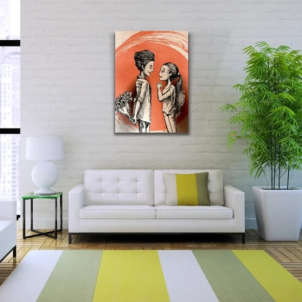 Sevgililer Kanvas Tablo 50 x 70 - Resim 2