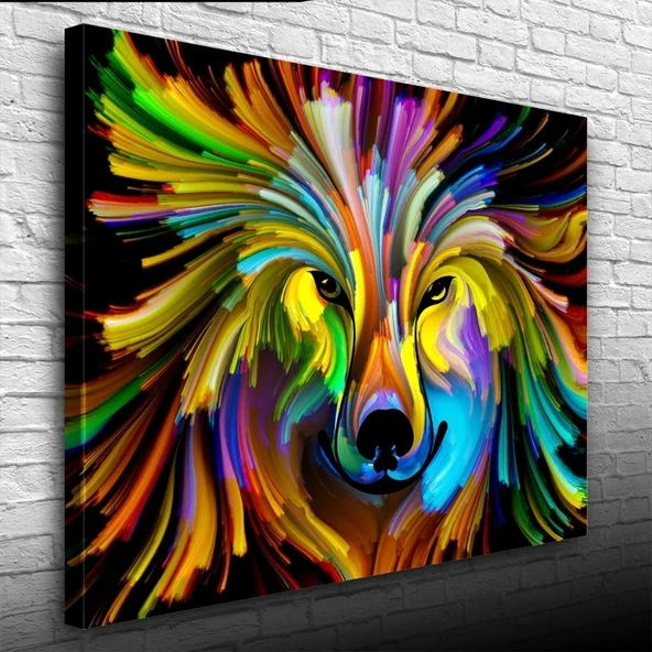 Renk Paletindeki Kurt Kanvas Tablo 50 x 70 ürün görseli 1