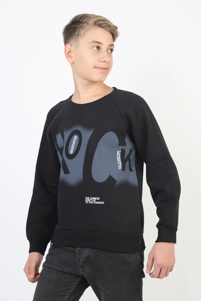 Baskılı Erkek Çocuk Sweatshirt - Resim 8