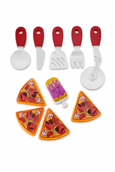 Oyuncak Pizza Seti Kesilebilir Pizza Dilimleri ve Mutfak Aksesuarları ürün görseli 1
